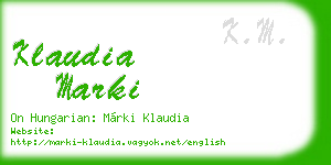 klaudia marki business card